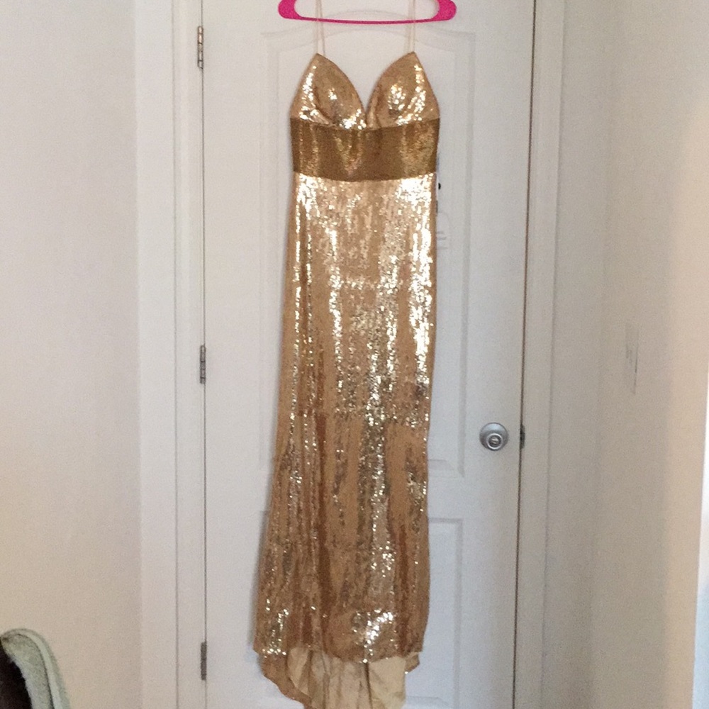 Gold Sequin Sherri Hill Gown